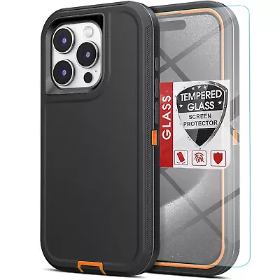 For IPhone 15 Pro Max 14 Plus 13 Mini Case Phone Cover Shockproof+Tempered Glass • $9.99