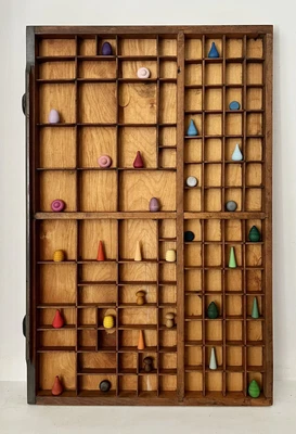 £130 • Buy Vintage Belgian Letterpress Wood Printers Tray Curios Display Good Condition