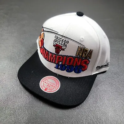 100% Authentic Chicago Bulls Mitchell Ness 1996 NBA Champions Snapback Hat Cap • $35