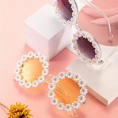 $3.95 • Buy Retro Daisy Sunglasses Fr Women Flower Shape Fashion Festival Eyeglass Outdoor