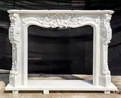 Beautiful French Style Marble Fireplace Mantel - Ttm32 • $4500