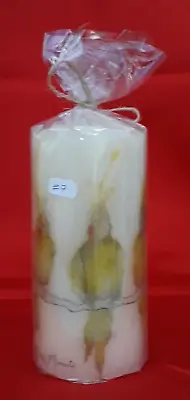 Tropical Birds Decoupaged Unscented Cream Pillar Candle - 'Blonde Moments' (#7) • £10.50