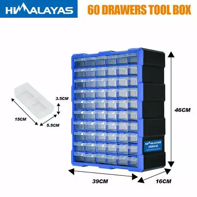 60 Drawers Garage Tool Storage Bin Parts Organizer Cabinet Box Chest Work • $44.54