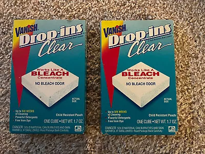 Lot Of Two Vintage Vanish Drop Ins Clear In Tank Automatic Bowl Cleaner 1.7 Oz E • $50