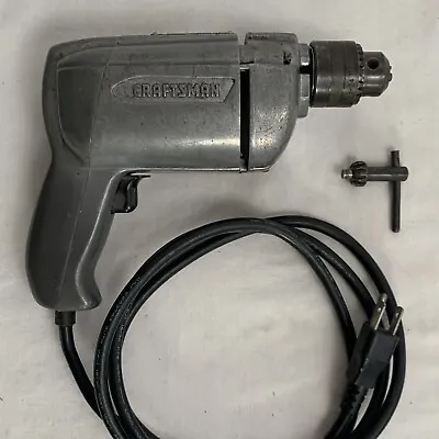 Nice Vtg Craftsman Sears 3/8” Electric Metal Case Drill Works New Cord 315.11040 • $14.99