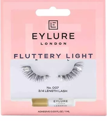 Eylure Fluttery Light No 007 3/4 Length Strip Lashes False Fake Eyelashes W.Glue • £5.45