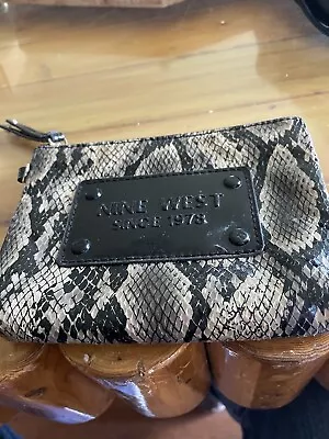 9 West Faux Snake Skin Clutch Wallet  6x5.5 Inches • $0.99