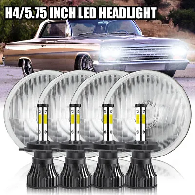 4Pcs 5.75  5 3/4  LED Headlights Hi-Lo Sealed Beam For Chevy Impala El Camino • $118.99