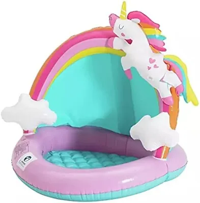 Chad Valley Unicorn Baby Shaded Paddling Pool For Kids 28 Liters NEW • £30.59