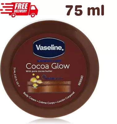Vaseline Intensive Care Cocoa Glow Pure Cocoa Butter Moisturising Cream 75 Ml • £3.99