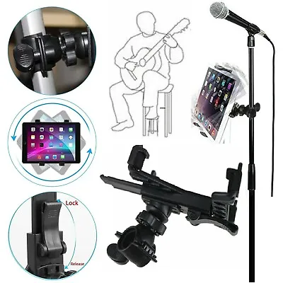 Music Microphone Stand Holder Mount For 7-11  Tablet IPad Air 5 4 3 2 SamsungTab • $12.98