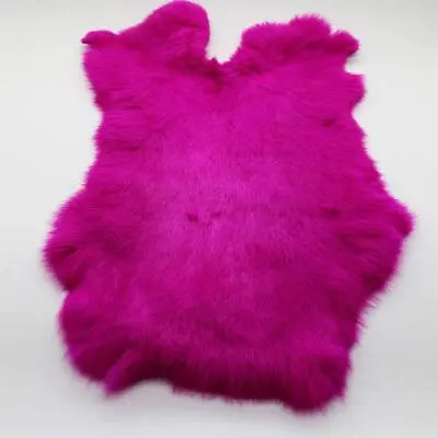 1pc Soft Natural Tanned Real Rabbit Skin Pelts Fur Collar Craft Gloves ROSE RED • $9.49