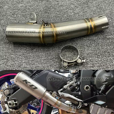 For Yamaha YZF-R6 2006-2020 Slip On Exhaust Connect Pipe Middle Mid Tube 60.5mm • $74.80