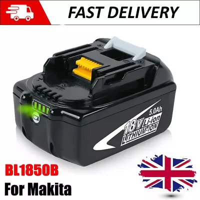 18V For Makita BL1850 18 Volt 5ah LXT Li-Ion Cordless Battery BL1860 BL1830 LED • £19.89