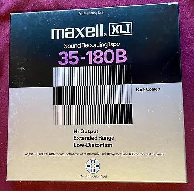 Maxell XLI Metal Sound Recording Tape 35 - 180B - Open Box; Presumed Unused • $70