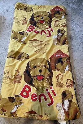 Vintage Benji Dog Kids Movie Sleeping Bag 1975 Mulberry • $25