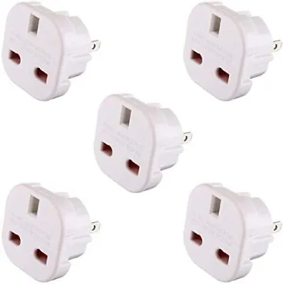 GIFT 5 X UK To US Travel Adaptor Suitable For USA Canada Mexico Thailand Refer • £10.63
