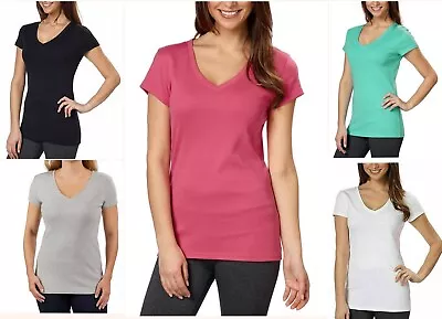 $15.68 • Buy Kirkland Signature Ladies  Cotton V-Neck Tee T-Shirt
