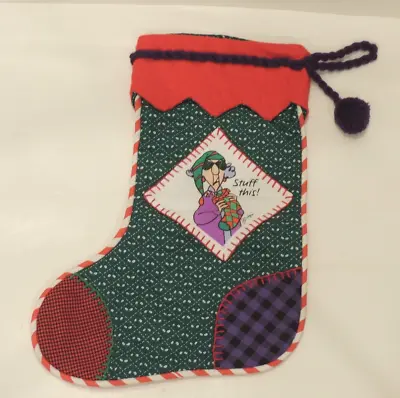 Hallmark Christmas Stocking Shoebox Maxine “Stuff This” Funny Old Lady J Wagner • $14.99