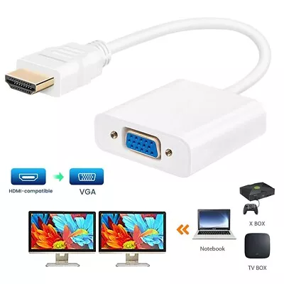 HDMI Male To VGA Female Video Cord Converter Adapter For PC Monitor Laptop • $3.98