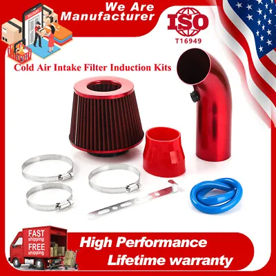 3Inch Cold Air Intake Filter Pipe Induction Kit Power Flow Hose System Car Parts • $40.99