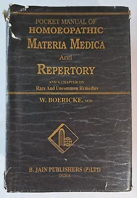 Homoeopathic Materia Medica & Repertory  W Boericke 9th Edition Printed In India • $39.95