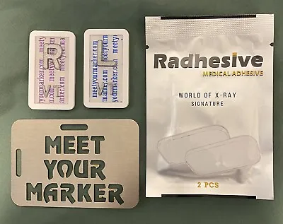 $25 • Buy X-RAY MARKER BUNDLE Stainless Steel MARKER PARKER Radhesive R & L Set New