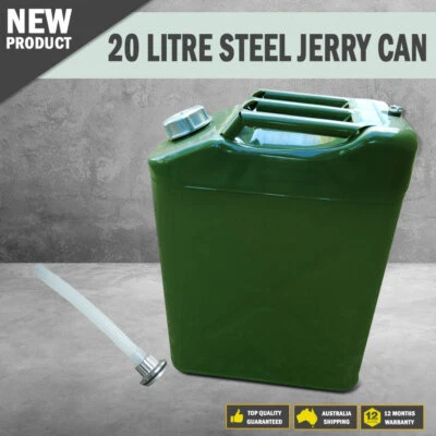 $55 • Buy New 20 Litre Steel Jerry Can Fuel Container With Spout