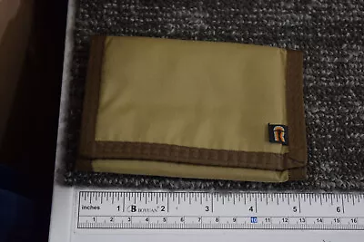 Rainbow Of California Trifold Nylon Wallet Tan Brown Vintage USA MW416y • $19.99