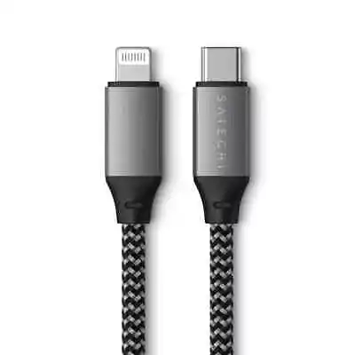 Satechi 25cm USB-C To Lightning Short Cable Space Grey • $34