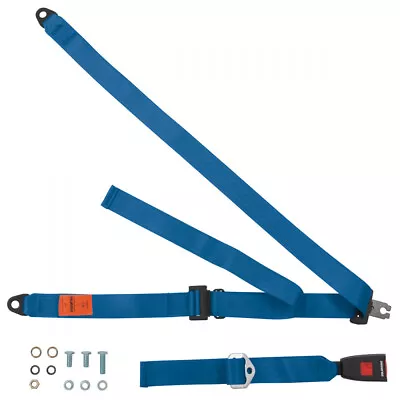 Rear Static Seat Belt For Volvo 120 Series Estate 1958-1970 Blue • $86.59