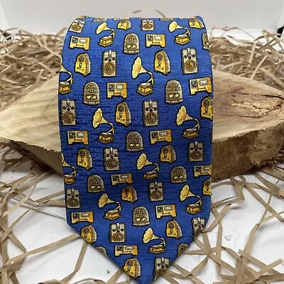 Vintage RadiogramsTheme-[Marco Valenza]-Authentic-100% Silk-Made Italy Men's Tie • $20