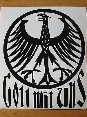 4 X5  German Eagle GOTT MIT UNS Vinyl Decal Bundesadler Sticker Porsche VW BMW • $5