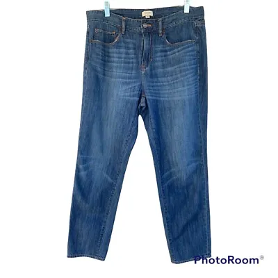 J Crew  Jeans Women Size 29 Denim Blue  Straight  100% Cotton Medium Wash • $6.99