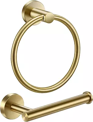 Brushed Gold Bathroom Accessories SUS 304 Stainless Steel Wall Mount Hand Towel • $47.68