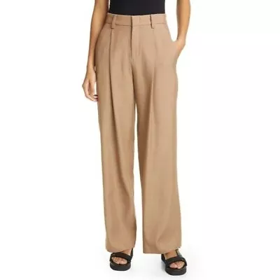 NWT Vince Vince Pressed Crease Tailored Trousers In Brown Size 8 • $84