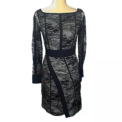 J. Mendel Paris Black Lace Boat Neck Noir Dress Size 6 NEW NWT $3600 • $775