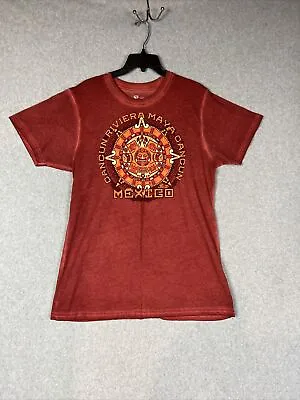 Cancun Riviera Maya Mexico Aztec Calendar T-shirt Xl Red Pier 27 Limited Ed • $13.49