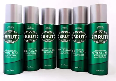 Brut Deodorant  Original Body Spray 200ml X6 • £15.99