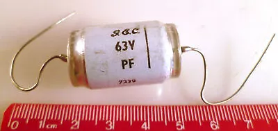 GEC Polystyrene Axial Capacitor 160000pF 63Vdc 2% Milspec 1972 OM0929Z • £6