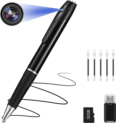 £46.79 • Buy Portable Pocket Spy Hidden Camera Pen 1080P 32GB SD Card HD Video Recording *NEW