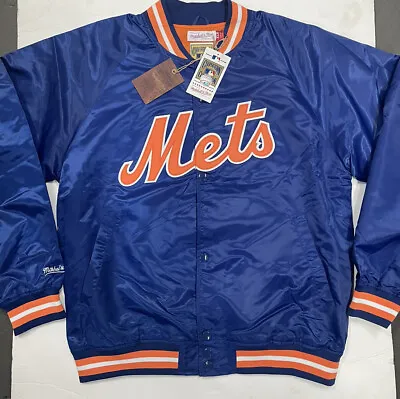 Mitchell & Ness New York Mets Jacket New Mlb Retro Bomber Jacket- Size 2x Big • $94.99