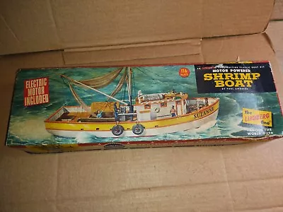 Vintage Lindberg Motor Powered Shrimp Boat Model Unbuilt  • $85