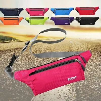 Waterproof Sports Waist Bum Bag Belt Runner Running Traveling Cycling And Gym UK • £3.94