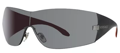 Versace VE 2054 BLACK GUNMETAL/GREY 41/14/115 Unisex Sunglasses • $151