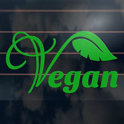 VEGAN Sticker 170mm Vegetarian Leaf Car Window Decal • $8