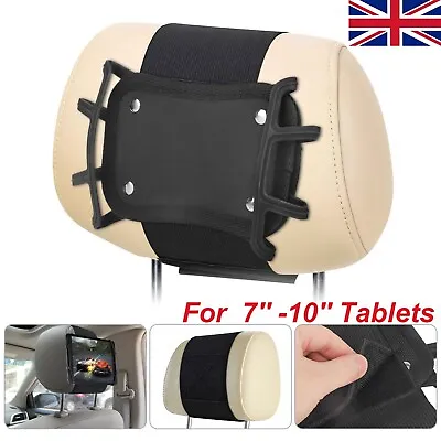 Universal Car Back Seat Headrest Holder Mount Stand For IPad Tablet Phone UK • £7.29