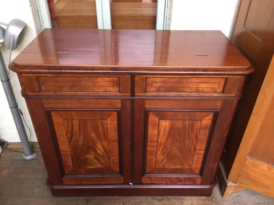 $1250 • Buy RARE Antique SofaBed In Cabinet Fold Away Bed Flame Mahogany Compaign Cupboard
