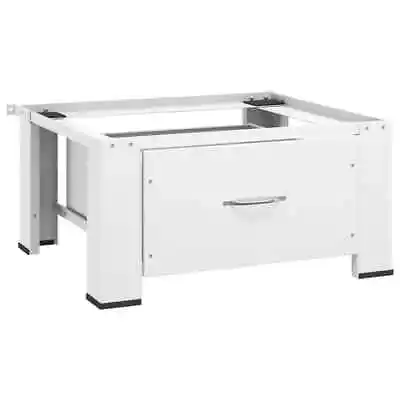 Washing Machine Dryer Raiser Pedestal Stand Base Holder Drawer White VidaXL • $100.18