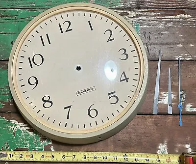 Vintage EDWARDS Plastic Wall Clock 14” • $14